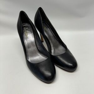 COLE HAAN Air Black Leather Pumps Heels Shoes Size 7.5 AA Narrow Classic EUC